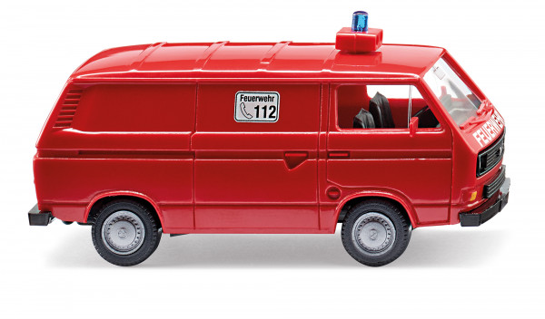 Feuerwehr - VW Transporter T3 Kastenwagen (Mod. 82-92), rot, Feuerwehr/C 112, Wiking, 1:87, mb