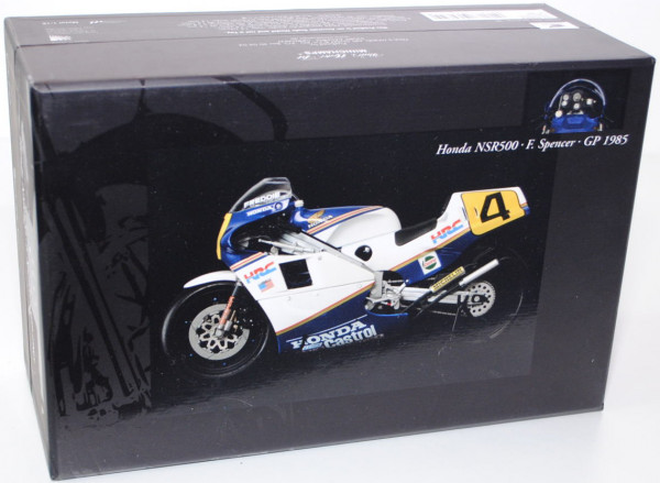 Honda NSR 500, ultramarinblau/reinweiß, Team Honda GP-500 Werksteam, Fahrer: Freddie Spencer, Nr. 4,