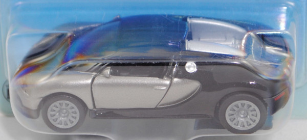 00003 Bugatti Veyron 16.4 (Typ Coupé, Mod. 2005-2011), graualuminiummet./schwarz, P29b vergilbt