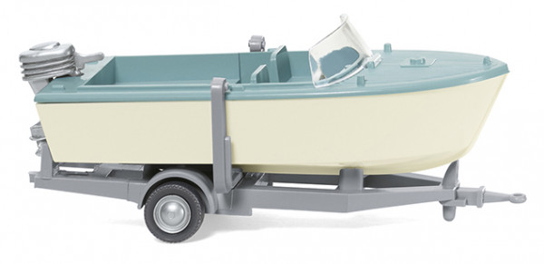 Motorboot auf Anhänger (Modell 1961), Wiking, 1:87, mb