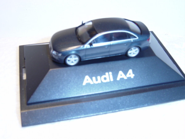 Audi A4 Mj 2008, meteorgrau, Herpa, 1:87, Werbeschachtel