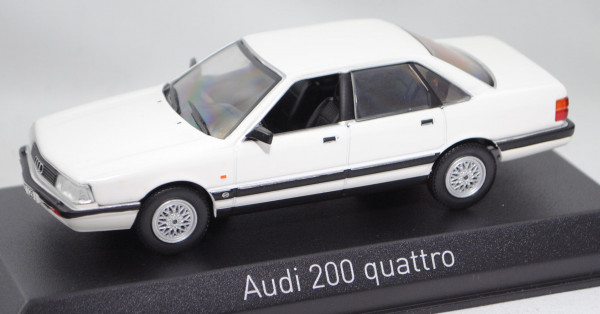 Audi 200 quattro 20V (2. Gen., C3 facelift, Typ 44, Mod. 1989-1991), alpinweiß, Norev, 1:43, PC-Box