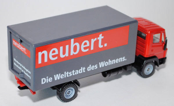 Mercedes LN-2 Koffer LKW, verkehrsrot/schwarz/schiefergrau, neubert. / Die Weltstadt des Wohnens., L