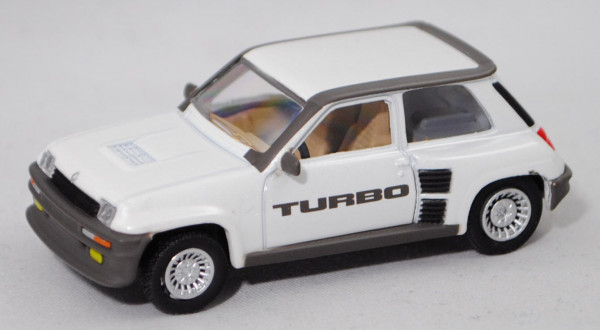 Renault 5 Turbo (1. Gen., Fahrzeugtyp 822000, Mod. 80-82), perlmutt weiß metalllic, Norev, 1:54, mb