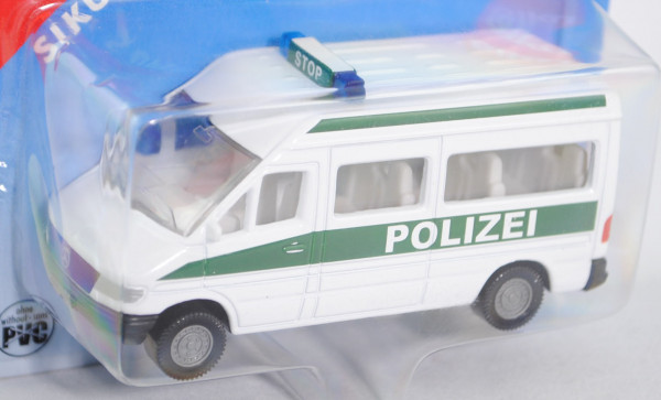 00004 Mercedes-Benz Sprinter (T1N, Baureihe W 901, Modell 1995-2000) Kleinbus Polizeibus, reinweiß,
