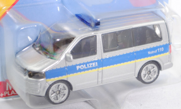 00005 VW T5 facelift Multivan (Typ 7H, 1. Facelift, Mod. 09-15) Polizei-Mannschaftswagen, weißalumin