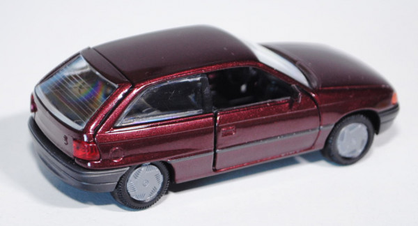 Opel Astra (Typ F, Dreitürer, Schrägheck), Modell 1991-1994, marseillerot metallic, Türen + Heckklap