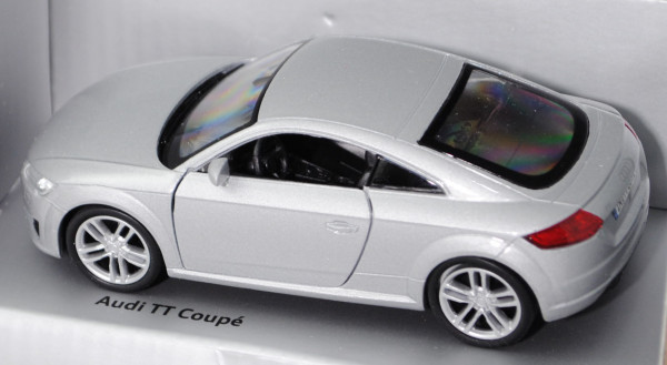 Audi TT Coupé (Typ 8S, Modell 2014-), florettsilber, Pullback, GT-Marketing, 1:38, Werbeschachtel