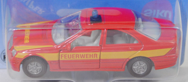 00002 Mercedes-Benz C 320 (Mod. 00-04) Feuerwehr, FEUERWEHR, mit gelbem Streifen, SIKU, P28b