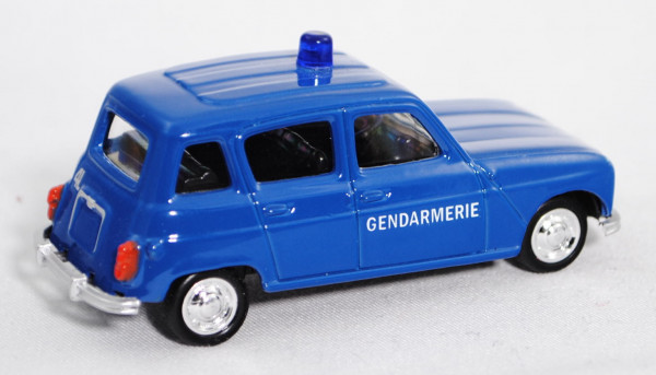 Renault 4L (Model 1961-1967, Baujahr 1964) Gendarmerie, signalblau, GENDARMERIE, mit Blaulicht, 1:54