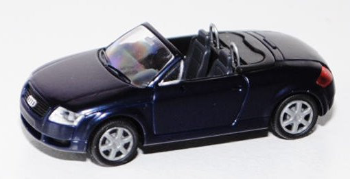 Audi TT Roadster (Typ 8N), Modell 1999-2006, saphirblaumetallic, ohne Heckspoiler, Rietze, 1:87, mb