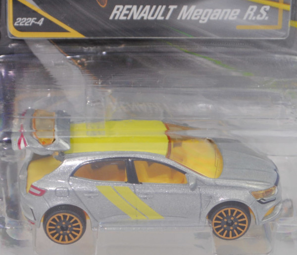 Renault Mégane R.S. TCe 280 EDC (Mod. 2018), graualuminiummet., Nr. 222F-4, majorette, 1:63, Blister