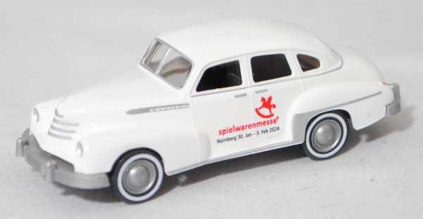 Opel Kapitän '51 (Typ Modell 1951, Modell 51-53), weiß, spielwarenmesse® 2024, Wiking, 1:87, mb