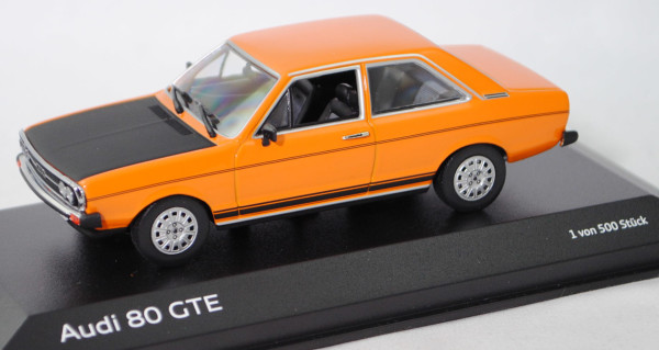 Audi 80 GTE (1. Gen., B1, Typ 80, Modell 1975-1976), cadizorange, Minichamps, 1:43, Werbeschachtel