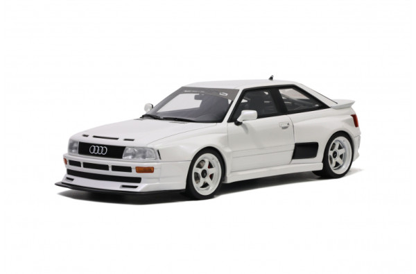 Audi RS2 Coupé mit PD (PRIOR Design) Widebody Kit (Mod. 88-91), perlmuttweiß, OttO mobile, 1:18