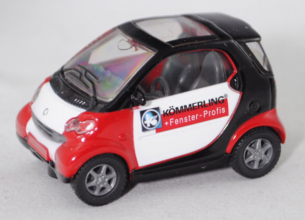 smart fortwo coupé passion (Typ C 450, 2nd gen., Mod. 03-07), rot/weiß/schwarz, KÖMMERLING®, Limited
