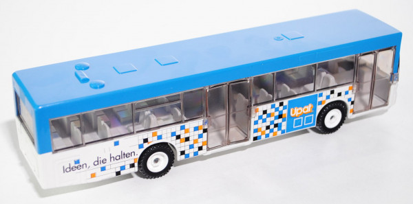 Linienbus Mercedes O 405 N, himmelblau/cremeweiß, Upat® Ideen, die halten., LKW12, L13