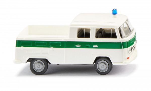 Polizei - VW DoKa Pritschenwagen (2. Gen. Typ 2 T2a, Mod. 67-71), weiß, POLIZEI, Wiking, 1:87, mb
