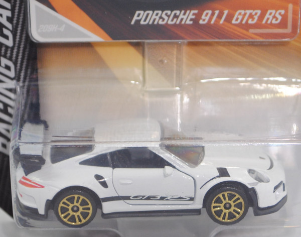 Porsche 911 GT3 RS (Typ 991.1, 4. RS-Gen., Mod. 13-17), weiß, 5-Doppelspeichen-Felge gold, 1:59, mb