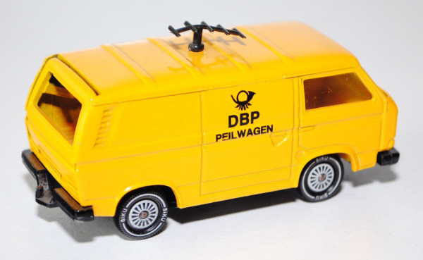 00002 VW Transporter 2,0 Liter (Typ T3, Modell 1979-1982) Bundespost-Peilwagen, kadmiumgelb, innen g