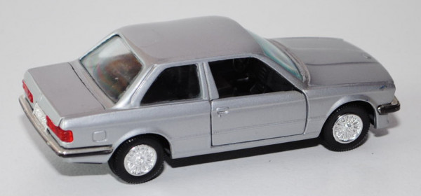 BMW 323i (Typ E30/2) (zweitürige Limousine), Modell 1983 (139 PS), silber, Türen + Heckklappe zu öff