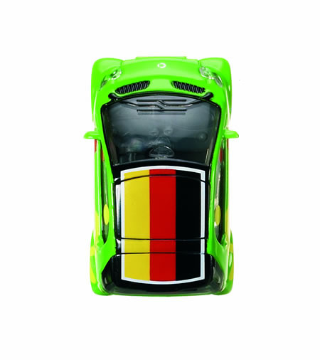 00000 Fussball-smart fortwo coupé passion-Deutschland (Mod. 03-07), gelbgrün, +2 Figuren, P30 (lose)