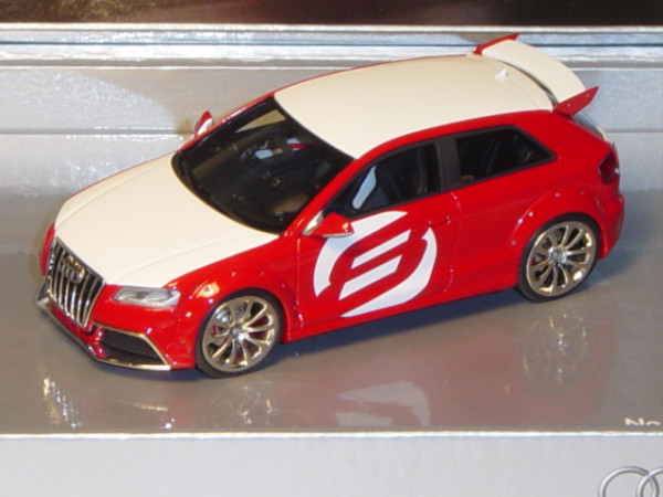 Audi A3 TDI clubsport quattro, Mj. 2008, rot/weiß, Looksmart, 1:43, Werbeschachtel (limitierte Aufla