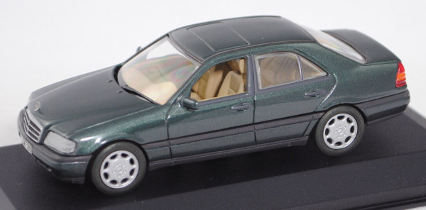 Mercedes-Benz C 220 (W 202, Modell 1993-1995), malachit grün met., Classic, Minichamps, 1:43, PC-Box