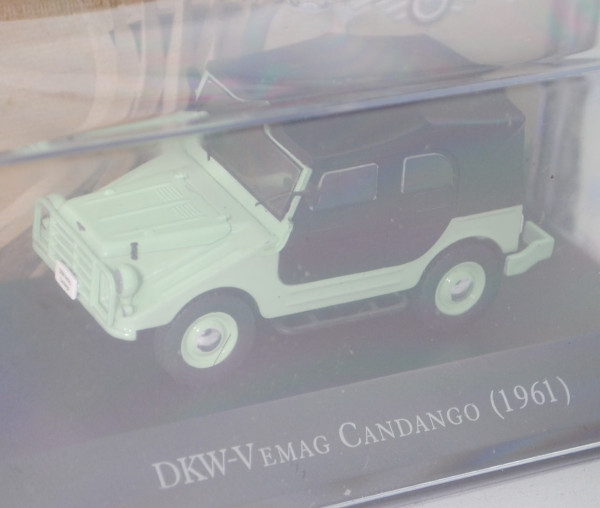 DKW-Vemag Candango (Modell 1960-1963, Baujahr 1961) mit Verdeck, grün, De Agostini, 1:43, PC-Box