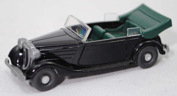 Audi Front 225 Cabriolet (Typ Front 2, Modell 1934-1938), schwarz, Ersatzrad weg, Wiking, 1:87