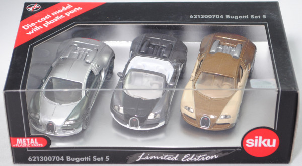 00705 Bugatti-Set 6: EB 16.4 Veyron+EB 16.4 Veyron Grand Sport, Werbebox (falsch) (Limited Edition)