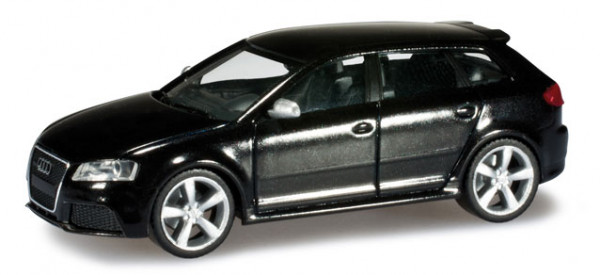 Audi RS 3 Sportback (Typ 8PA), Modell 2011, phantomschwarz perleffekt, Herpa, 1:87, mb