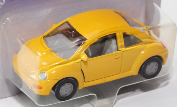 00000 VW New Beetle 2.0 (Typ 9C, Modell 1998-2001), verkehrsgelb, innen lichtgrau, Lenkrad lichtgrau