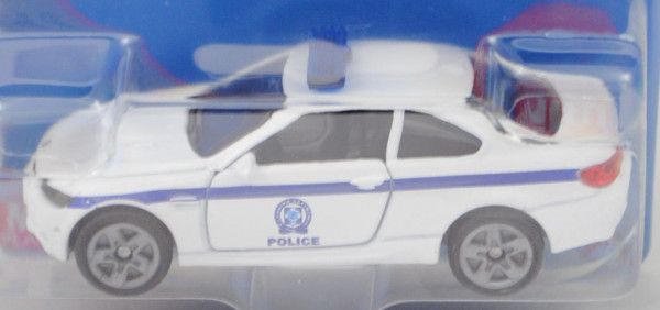 00900 GR BMW M3 Coupé (E92, Modell 2010-2013) Greece Police, reinweiß, POLICE, SIKU, 1:58, P29e
