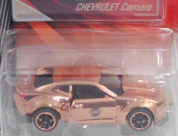 Chevrolet Camaro SS Coupé Widebody (6. Gen., Modell 15-18), rose gold metallic, majorette, 1:64, mb