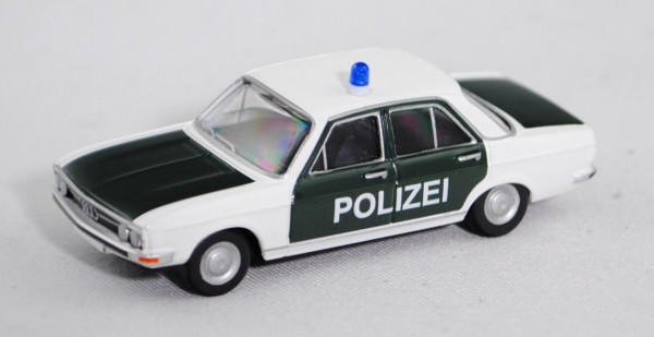 Audi 100 GL (C1, Typ F104, Modell 1968-1976), reinweiß/tannengrün, POLIZEI, Polizei Niedersachsen, H