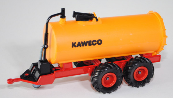 Tandem-Vakuum-Faßwagen (5500 l Fass), rot/orange, KAWECO, L15 (Lagerspuren)