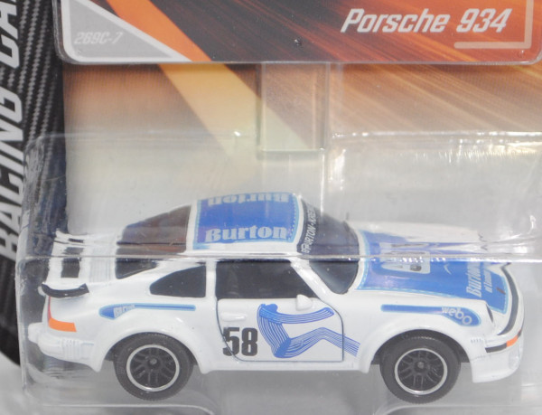 Porsche 934 (Modell 1976-1977), weiß, 24h von Le Mans 1977, Nr. 58, Nr. 269C-7, majorette, 1:57, mb