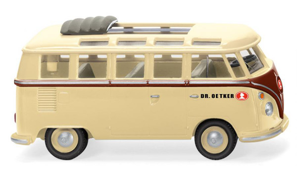 VW Transporter Kombi Samba (Modell 1963-1967), elfenbeinbeige, DR. OETKER, Wiking, 1:87, mb