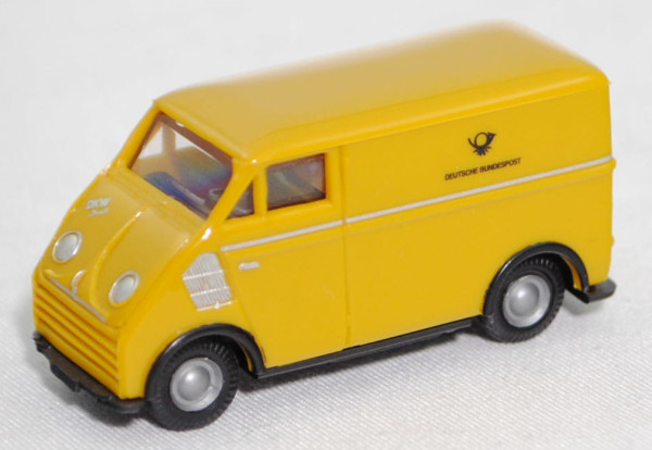 DKW-Schnellaster 3=6 Postwagen (Modell 1955-1962), gelb, DEUTSCHE BUNDESPOST, Busch, 1:87, mb