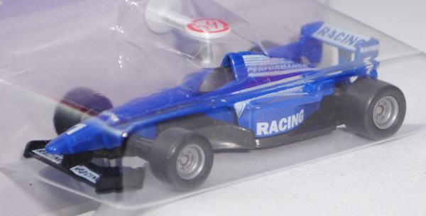 00000 Formel 1 Rennwagen, hell-ultramarinblau/schwarz, Sitz schwarz, RACING / PERFORMANCE / 1, Chass