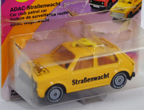 VW Golf I (Typ 17, Modell 1978-1980) ADAC-Straßenwacht, kadmiumgelb, innen gelb, Lenkrad schwarz, AD
