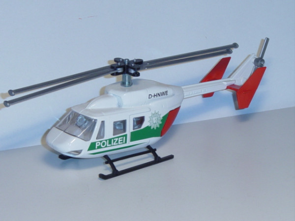 Hubschrauber BK 117, reinweiß/minzgrün/verkehrsrot, POLIZEI / D-HNWE, aus dem Set 6321