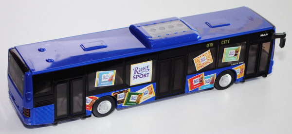 00000 Stadtbus MAN Lion\'s City Solobus mit 3 Türen (Typ A37, Modell NL 243), ultramarinblau, Ritter