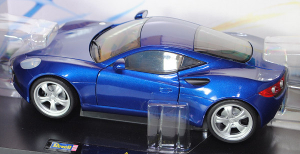 Artega GT, Modell 2009-2012, ultramarinblaumetallic, Motorhaube + Kofferraum + Türen zu öffnen, mit