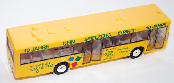 Linienbus Mercedes O 405 N, kadmiumgelb, 10 JAHRE DEIN SPIELZEUG RING, weiße LKW12, L14n