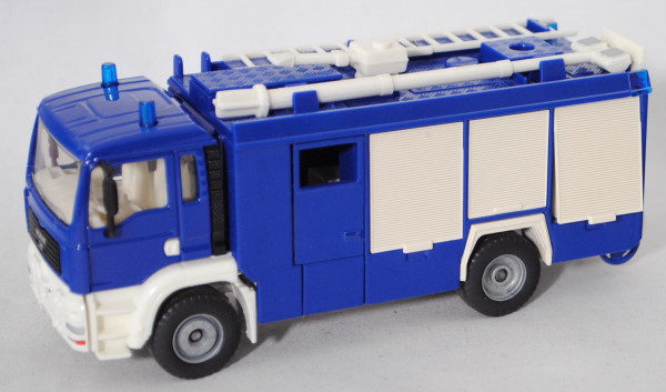 00403 Hilfeleistungslöschfahrzeug HLF 20 auf Fahrgestell MAN TGA 18.460 M, blau/weiß, SIKU, 1:55