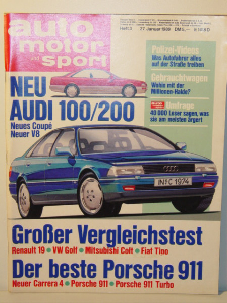 auto motor und sport, Heft 3, 27. Januar 1989
