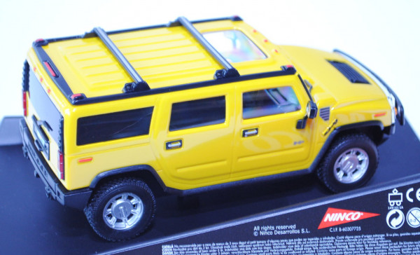 Hummer H2, Modell 2003-2007, ginstergelb, NINCO, 1:32, PC-Box
