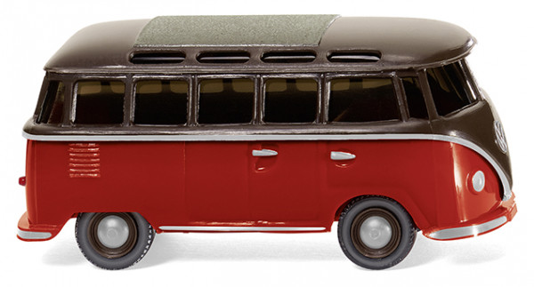VW Transporter Kombi Samba (Sambabus, Typ 2 T1, Modell 1963-1967, Baujahr 1963), dunkelschokoladenbr